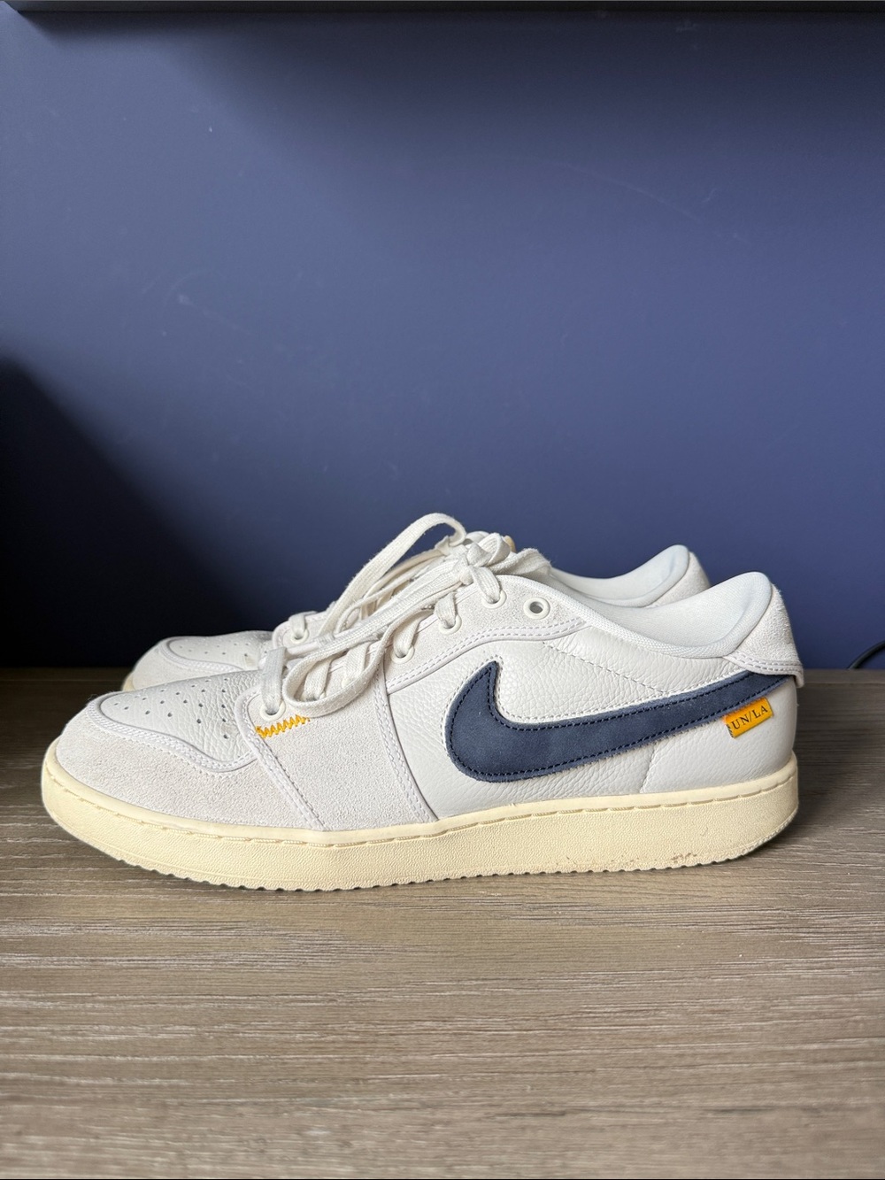 Jordan 1 Retro AJKO Low SP , men’s size 12 
Union Sail Leather